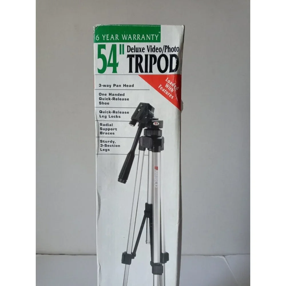 Ambico 54” Deluxe Ultra Light Weight Video/Photo Tripod
